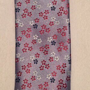US Polo Assoc Tie Small Floral Pattern Red White Blue